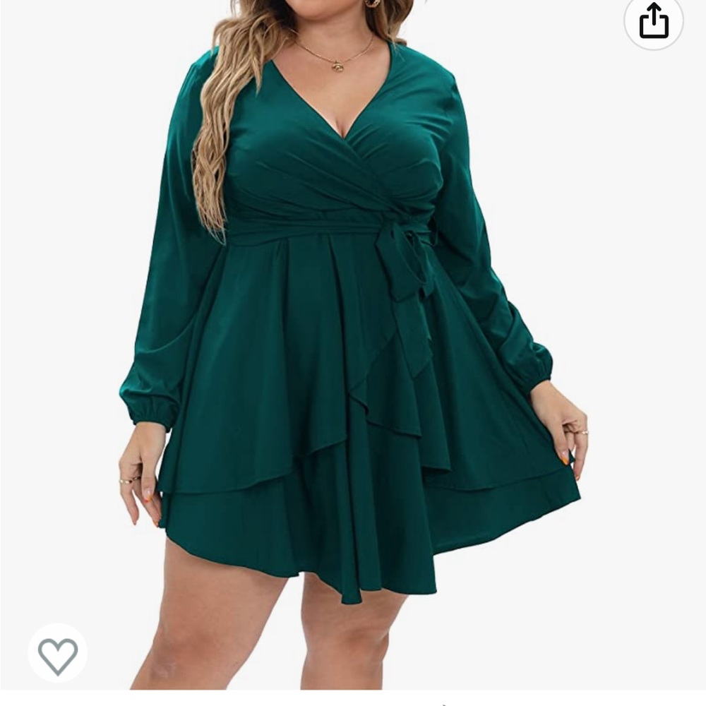 dark green size 22W dress